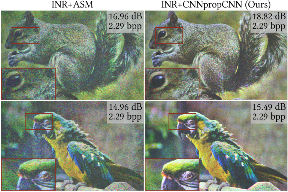 2D hologram representation with INR